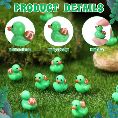 Image of 50 Pcs Turtle Ducks Toy Figures, Mini Turtle Resin Ducks Bulk, Tiny Turtle Figurine Dress up Duck Toy for Party Favors (Turtle)