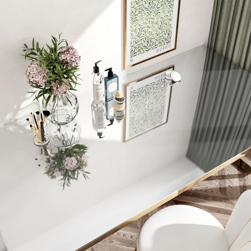 Yullpaper Mirror Sticky Back Plastic Roll Peel and Stick Silver Wallpaper for Living Room Wall Decor Cabinet Worktop Vinyl Covering Flexible Reflective Mirror Stickers Furniture Vinyl Wrap 40 X 300cm - Image 2