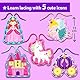KRAFUN Prinzessin-Einhorn-Schnürkarten-Set für Kinder ab 3 Jahren, 5 Anfänger-Projekte mit Prinzessin, Einhorn, Schloss, Anleitung, Feinmotorik-Spielzeug
