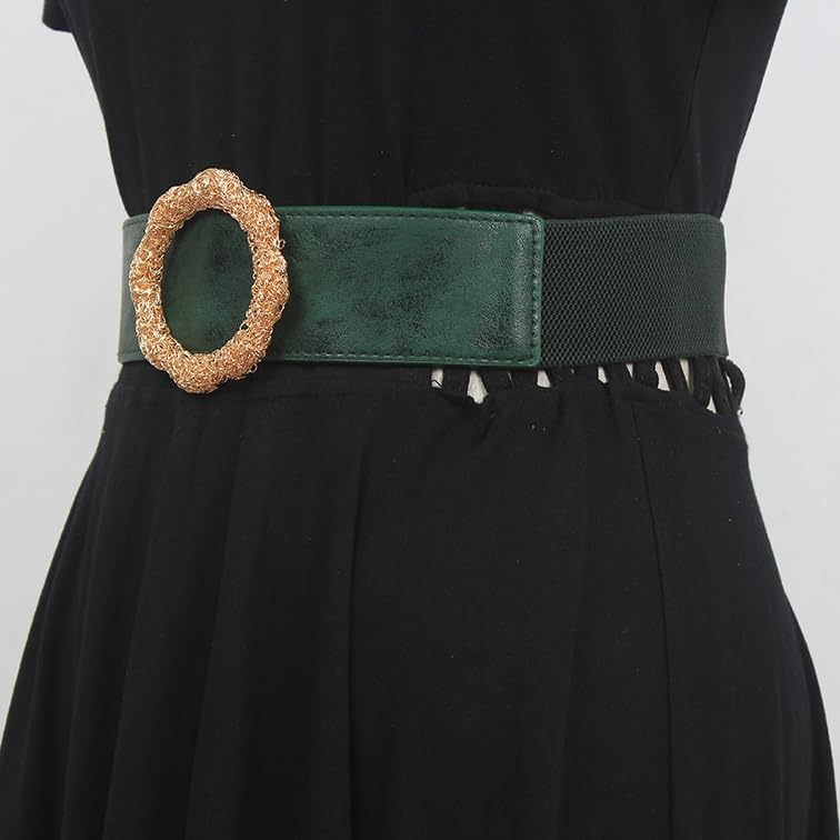 Wide waist cover leather trim all-in- dress suit elastic belt coat sweater black4