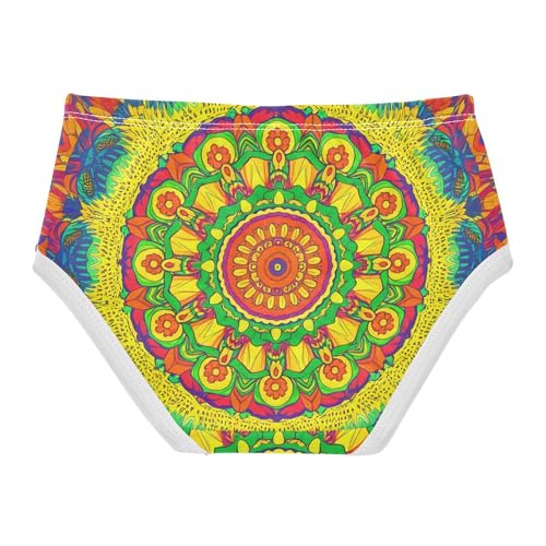 Girls Underwear Toddler 2t Cotton Girl Panties Cute Durable Kids Undies Briefs Vibrant Colorful Mandala2
