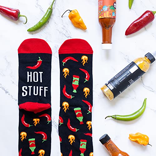 Hot Stuff Funny Socks For Men - Novelty Chilli Pepper Christmas Gifts For Guys Who Love Food #TOP4