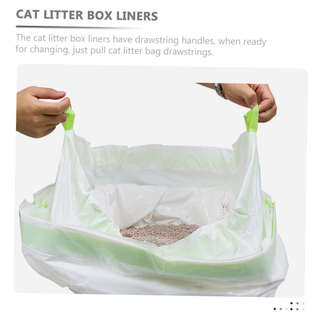 HANABASS 4 Sets Cat Litter Bag Cat Litter Disposal System Potty Liners for Clumping Kitten Pet Cats Cat Pet Litter Tray Garbage Bag Feeder Cattoys Trash Bag Plastic