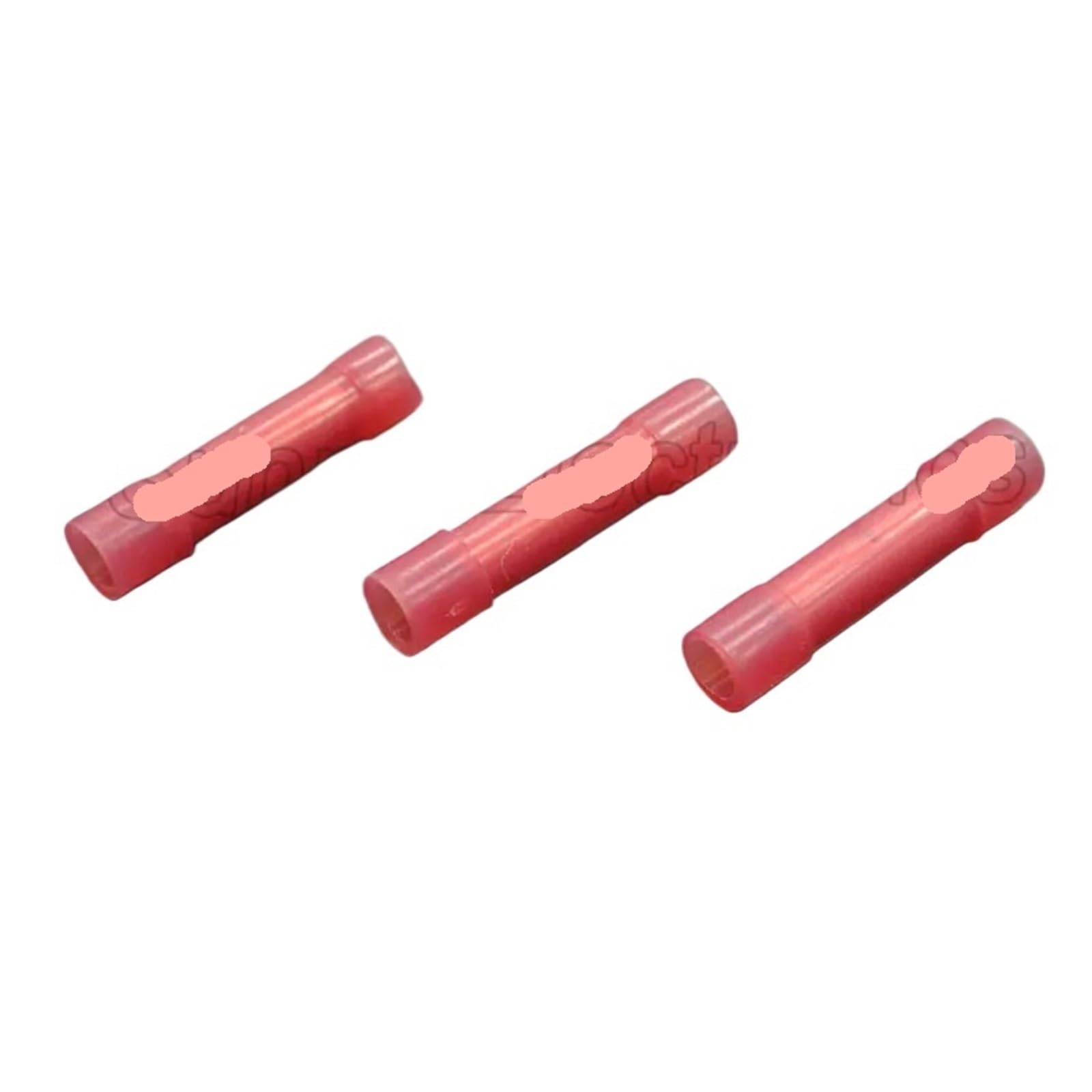 REIUAFWYGV 1000pcs 22-18AWG Insulated Straight Butt Wire Terminal Connector Copper Conductor Electrical Cable Crimp Terminals