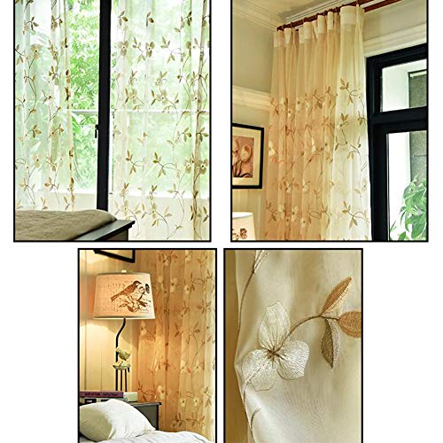 Cortina de gasa semitransparente elegante y suave para salones luminosos 8
