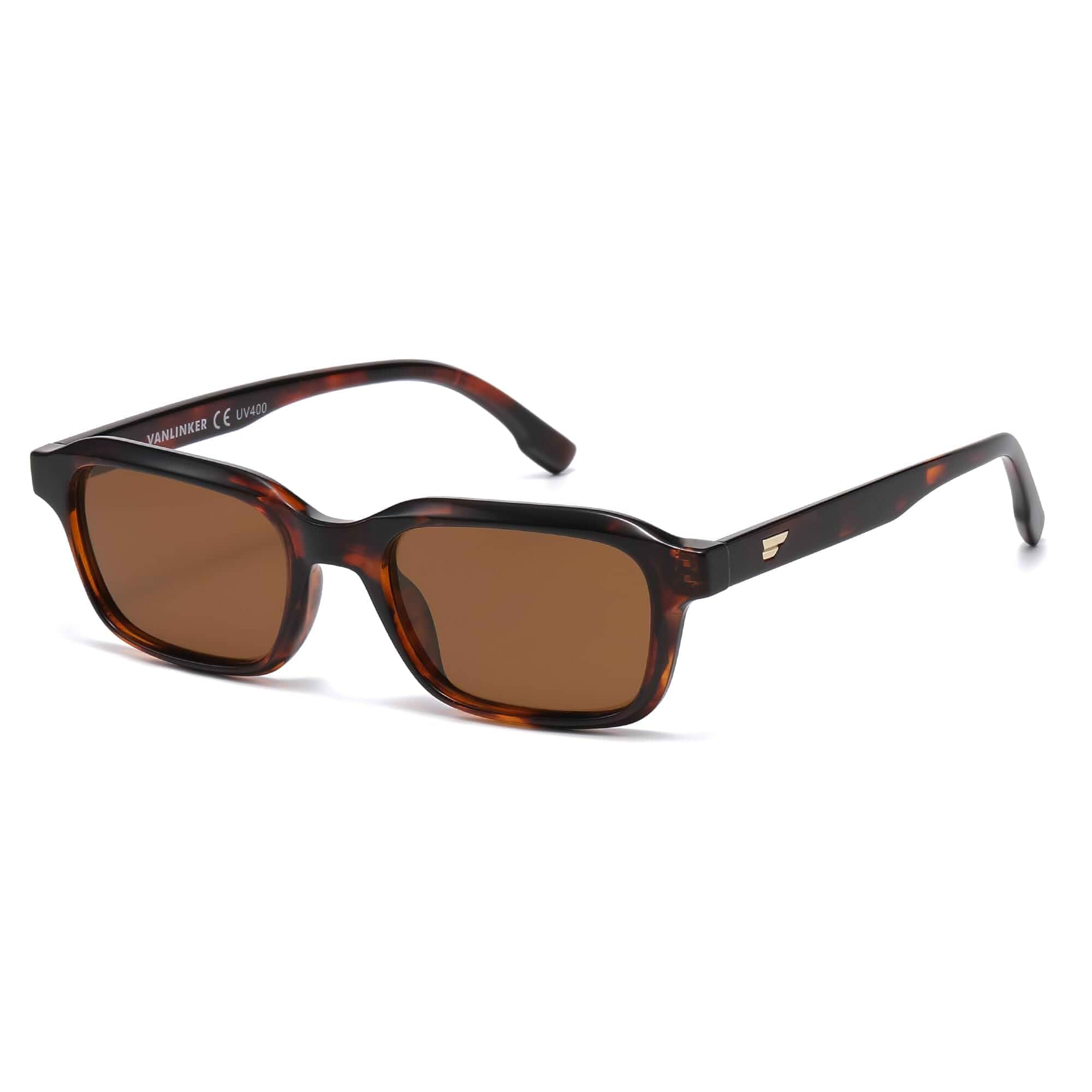VANLINKER Trendy Slim Rectangle Polarized Sunglasses for Women Men VL9916 | Small Retro Thin Square Shades