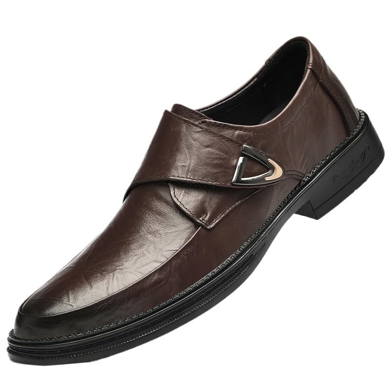 Men's Pointed Toe Tuxedo Shoes - Slip On Classic Formal Business Loafers - Breathable Outdoor Footwear for Men