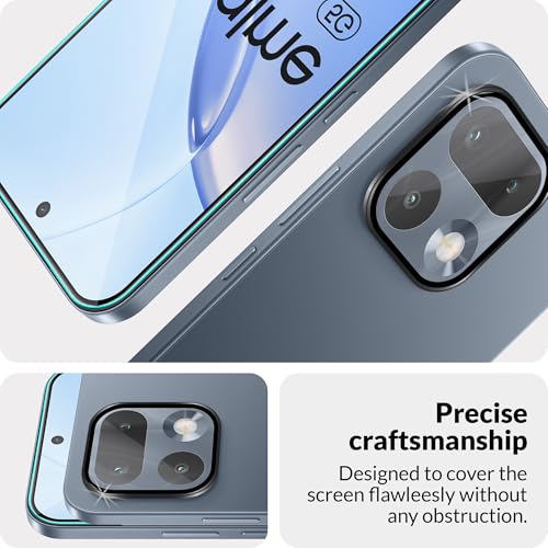 Image of FIRST MART Tempered Glass for Realme 16 Pro 5G with Black Camera Ring Guard & Installation Kit | HD Clear Edge-to-Edge Screen Protector, Scratch Resistant, Case-Friendly | Pack of 1