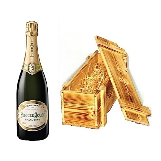 Perrier Jouet Champagner Grand Brut in Holzkiste geflammt 12% 0,75l Flasche
