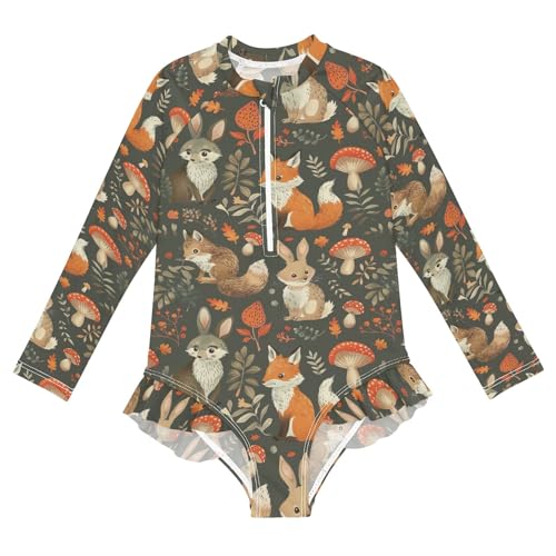 One Piece Swimsuits for Girls Quick Dry Sun Protection Rashguard Zipper Swimwear Bathing Suit for Kids