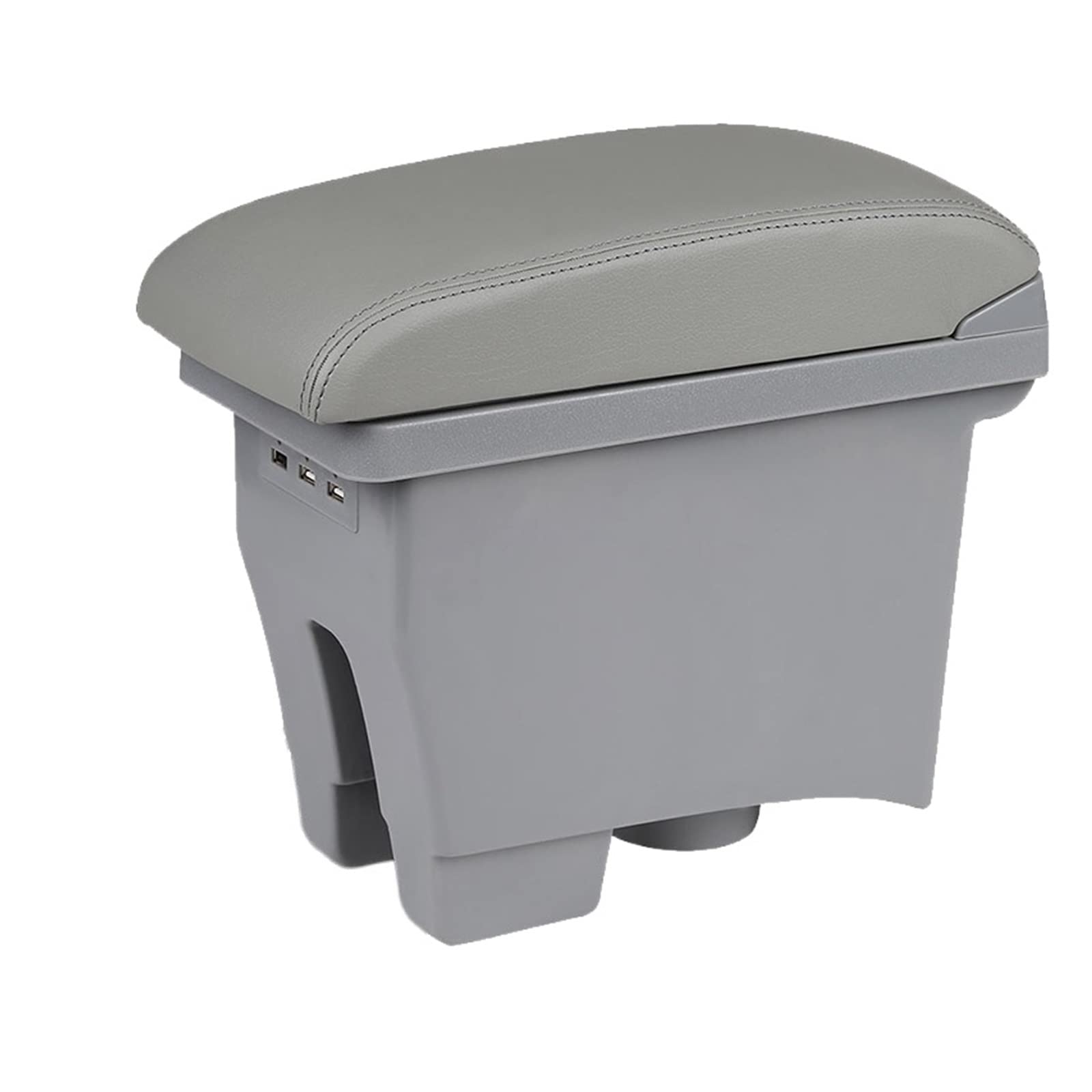 For VW For POLO Mk5 6R For Vento 2012-2018 Car Armrest Box Center Storage Box Car Accessories Retrofit(A5 grey leather)