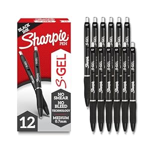Sharpie S-Gel Gel Pens, Black Barre...
