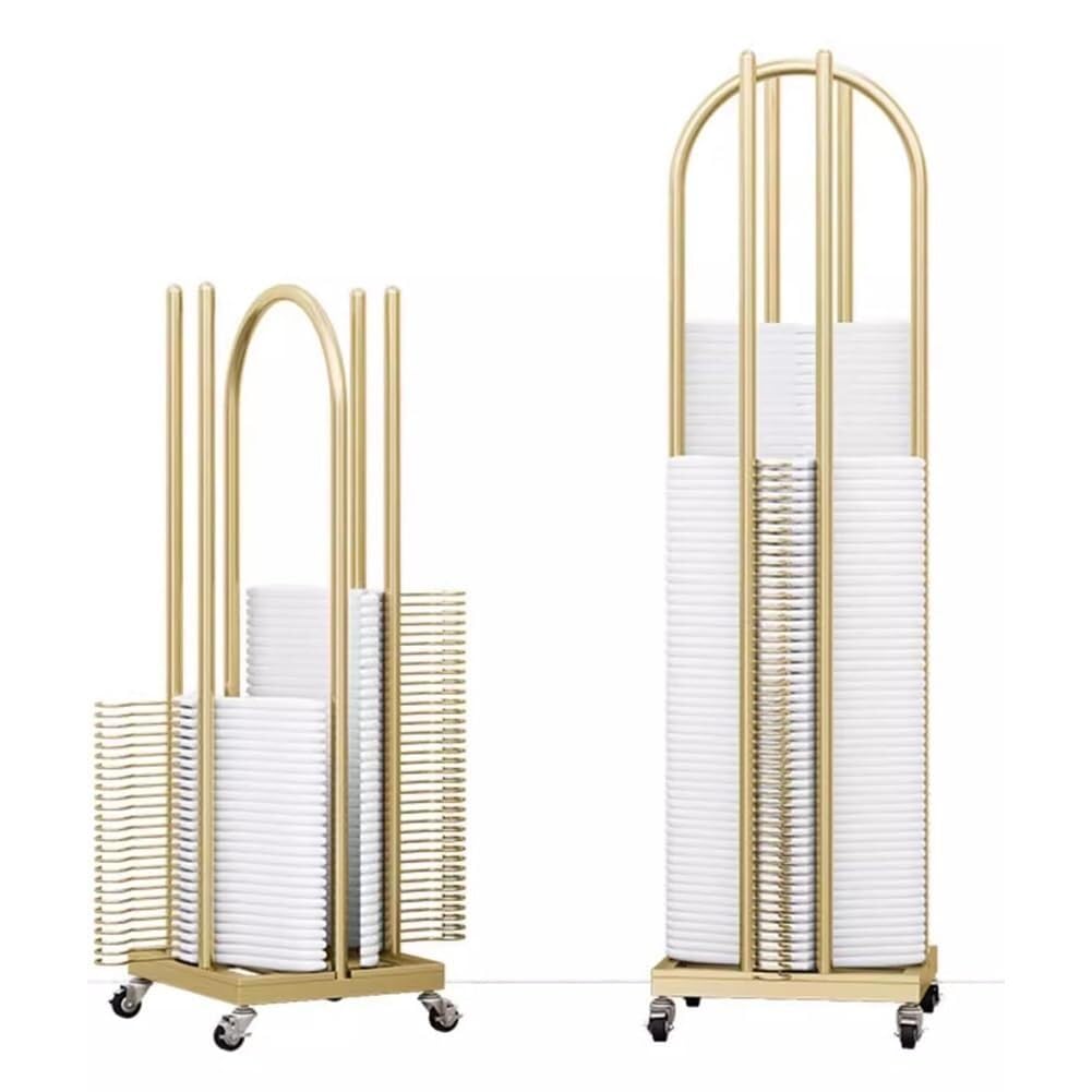 Kleiderbügel-Aufbewahrungs-Organizer, Kleiderstapelgestell for Ordnen von Kleiderbügeln aus Metall for Ordnen von Kleiderbügeln, Kleiderbügel-Aufbewahrungsbox(Gold,100x30x35cm)