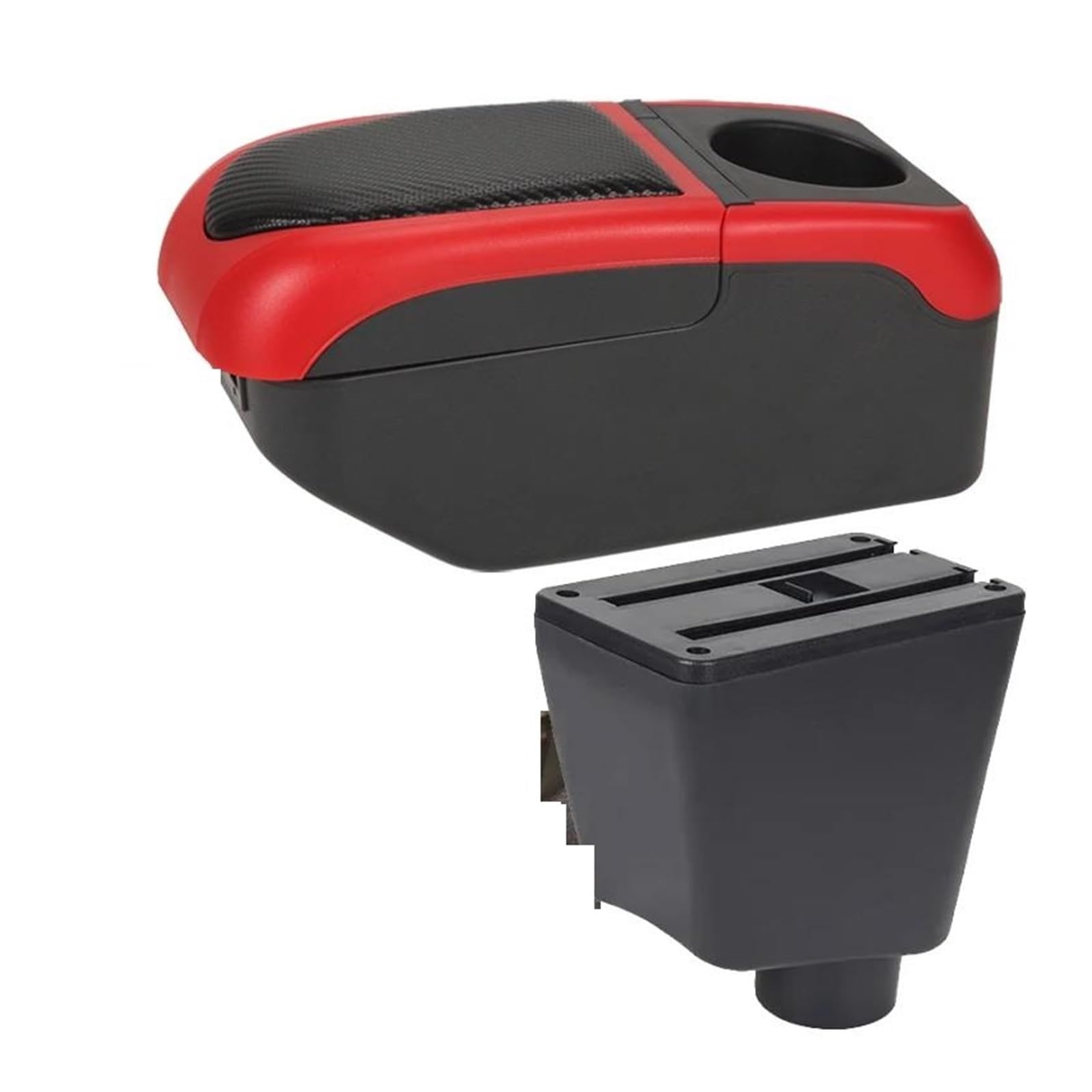 accoudoirs boîte de rangement Pour Renault Pour Captur Pour Clio 3 IV Coffre Rangement Accoudoir Voiture Renfort D'accoudoir Rehausser Les Détails Intérieurs(Black Red)