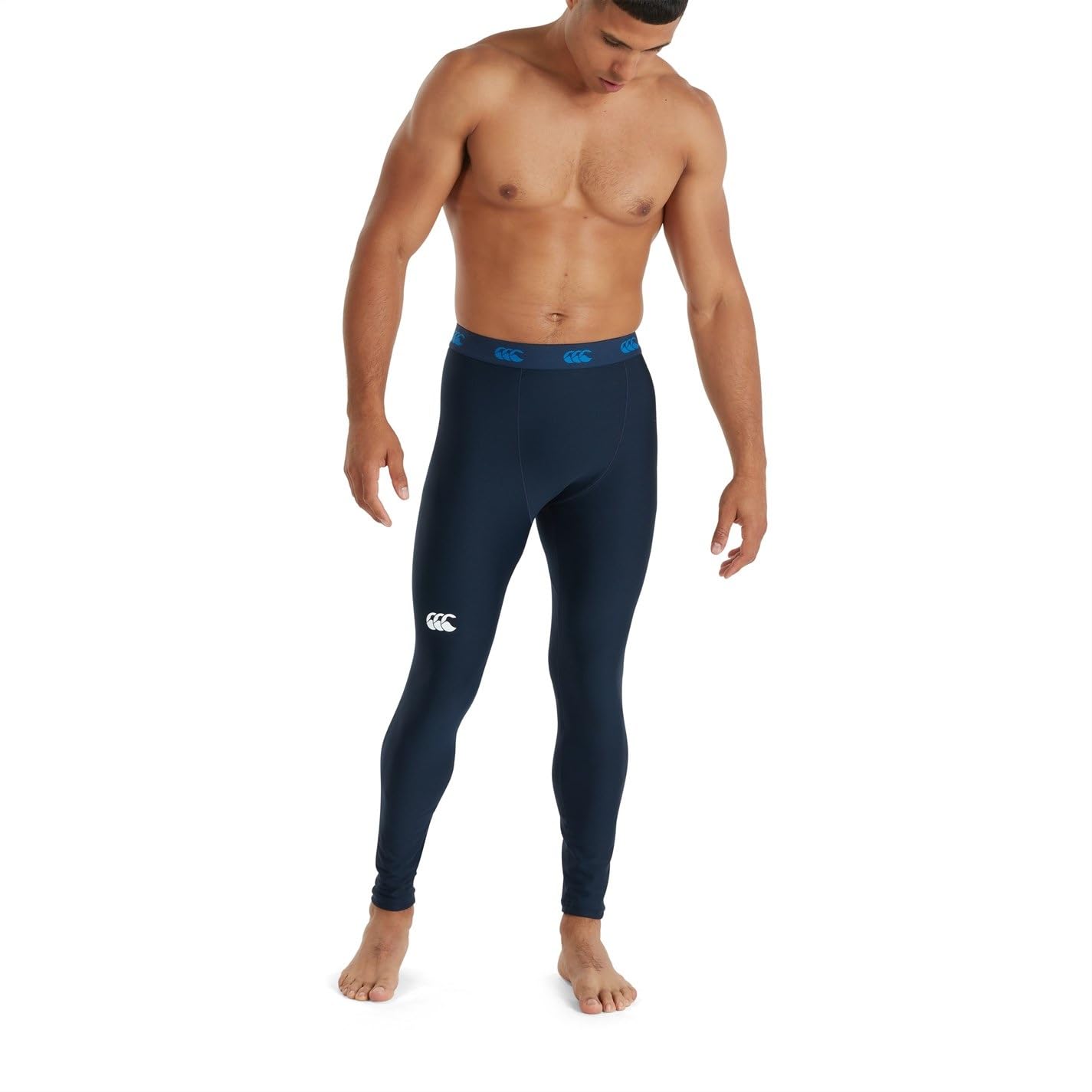 Canterbury Męskie legginsy kompresyjne Thermoreg, Termiczna warstwa bazowa, szybkoschnące legginsy