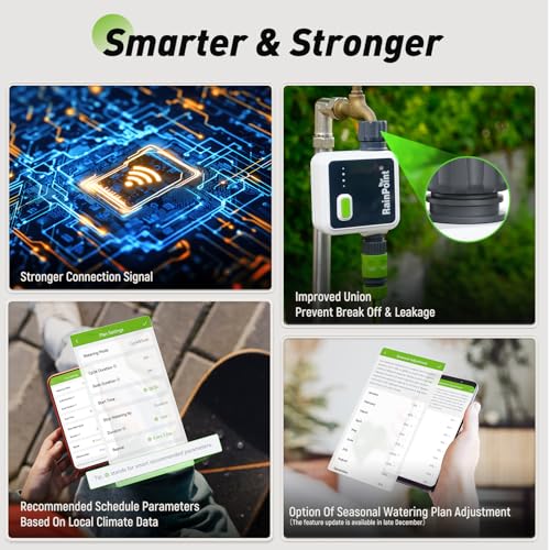RAINPOINT 1-Zone Wireless Smart Water Timer for Garden Hose with Hub Outdoor Sprinkler Irrigation Rain Delay, APP Remote Control WiFi Valve for Faucet Automatic Schedules Lawn,Backyard,Pool by RAINPOINT - Image 4