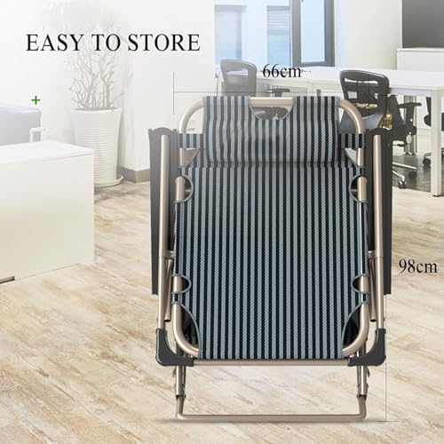 Chaise longue contre le mal de dos inclinable à gravité pliante pour jardin