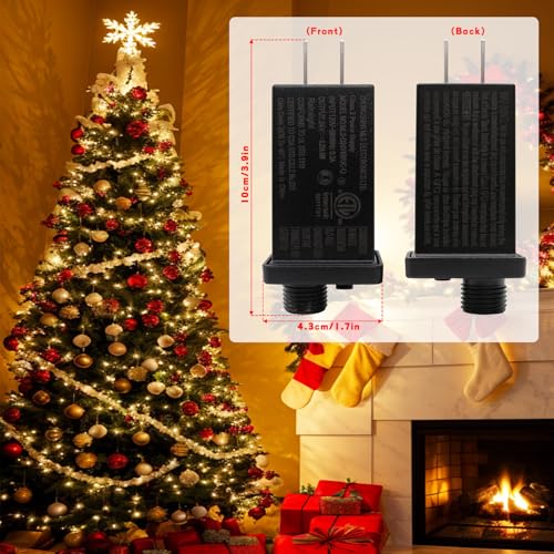 Image of 24V 6W LED Power Supply - Low Voltage Transformer Class 2 Waterproof IP44 Seasonal Use Driver US Plug 8 Modes Adapter for String Light, Projector Light, Lawn Lamp (1)