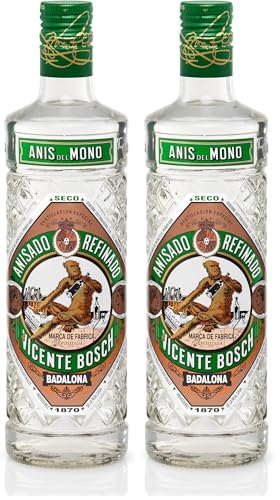 Anis Del Mono Seco - 1 botella de 70 cl (Paquete de 2)