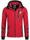 Geographical Norway Herren Softshelljacke Terouma abnehmbare Kapuze red/black L