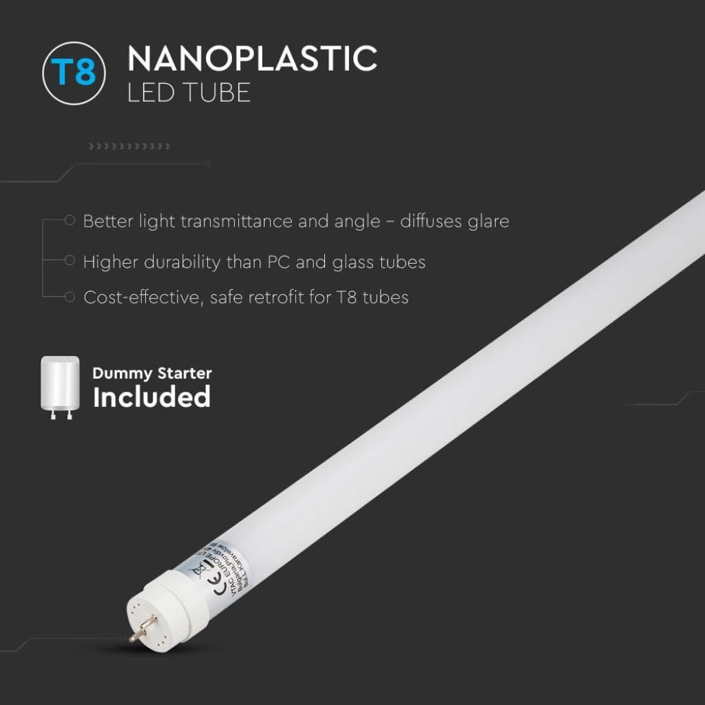 Conjunto de 10- ZoneLED SET - 120cm Tubos de LED - T8 G13-18W (36W sustituye tubo de gas) - luz blanca natural 4500K - 1600 lm - Ángulo de haz 160°