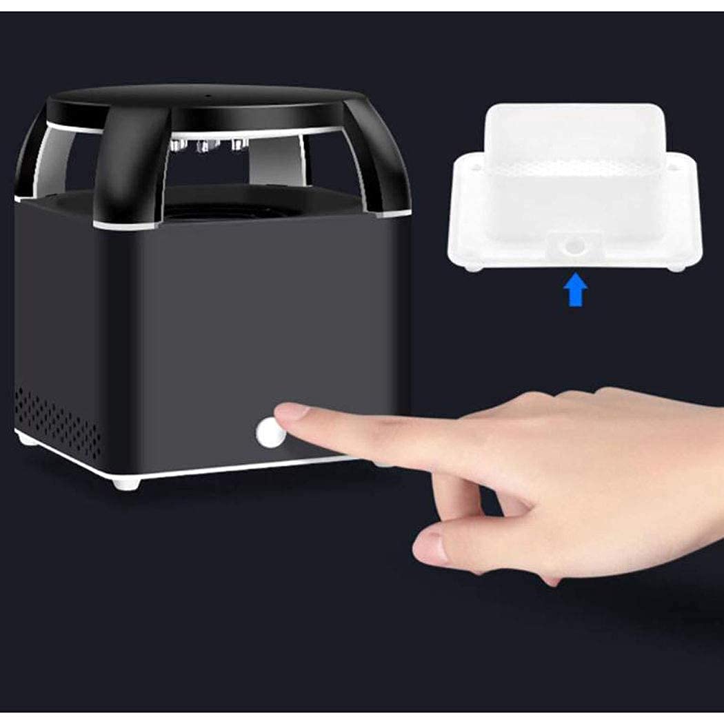 Repelente de Mosquitos USB para Interiores, Trampa para Mosquitos, lámpara LED eléctrica para Matar Mosquitos, luz USB para el hogar, Repelente de Insectos antimoscas, Blanco Blanco (Color: Negro)