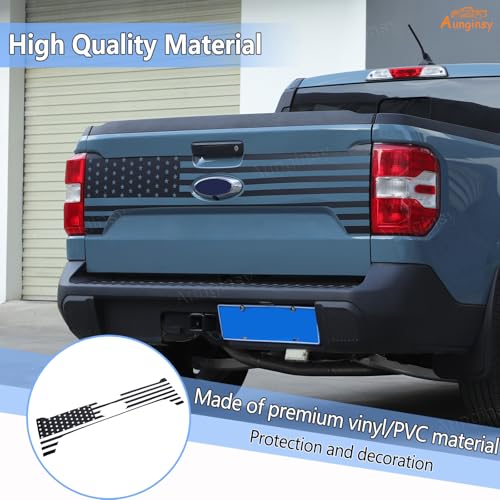 Image of Aunginsy Trunk Tailgate Panel Decal Sticker Wrap Compatible with Ford Maverick 2022-2025 Trunk Tailgate Door Panel American Flag Graphics Precut Vinyl Decal Decorative Sticker Protection Accessories