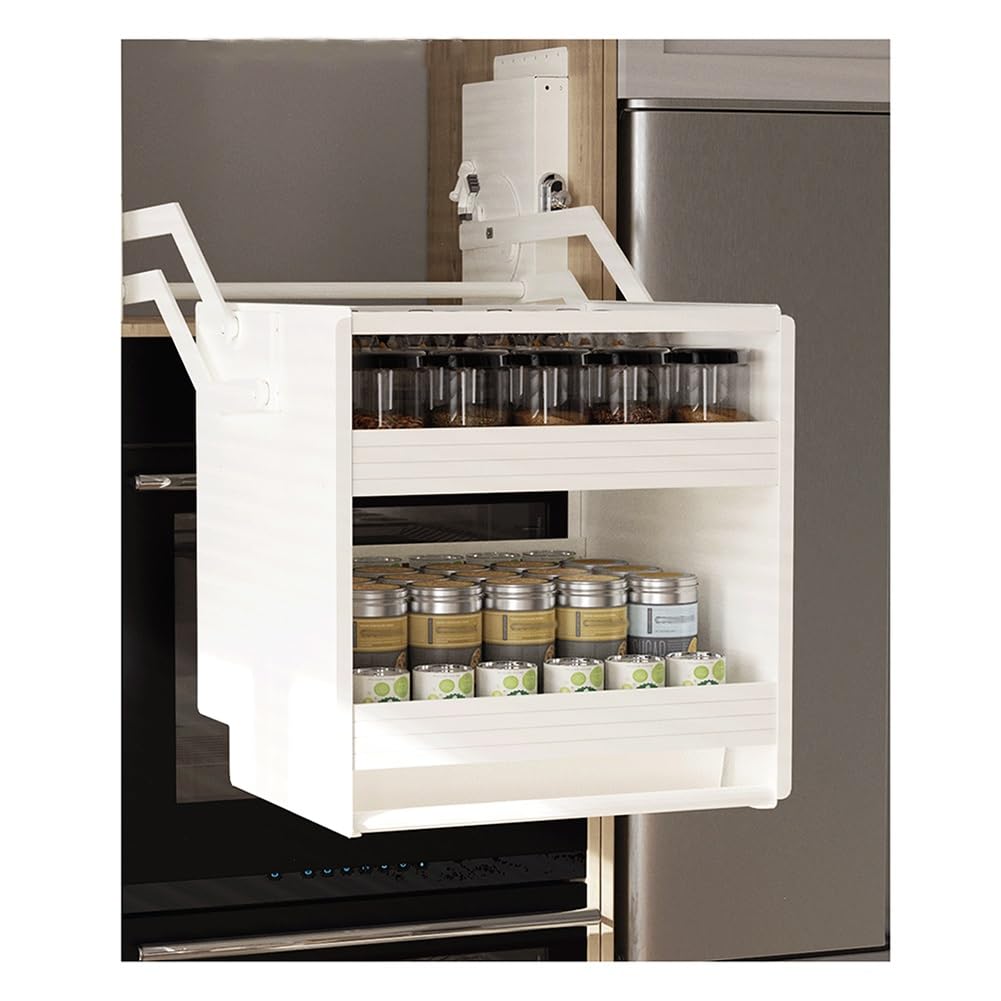 Scaffale regolabile a 2 ripiani, pieghevole, salvaspazio, per cucina, dispensa, ufficio, bagno, organizer versatile (76 x 45 x 55,5 cm)