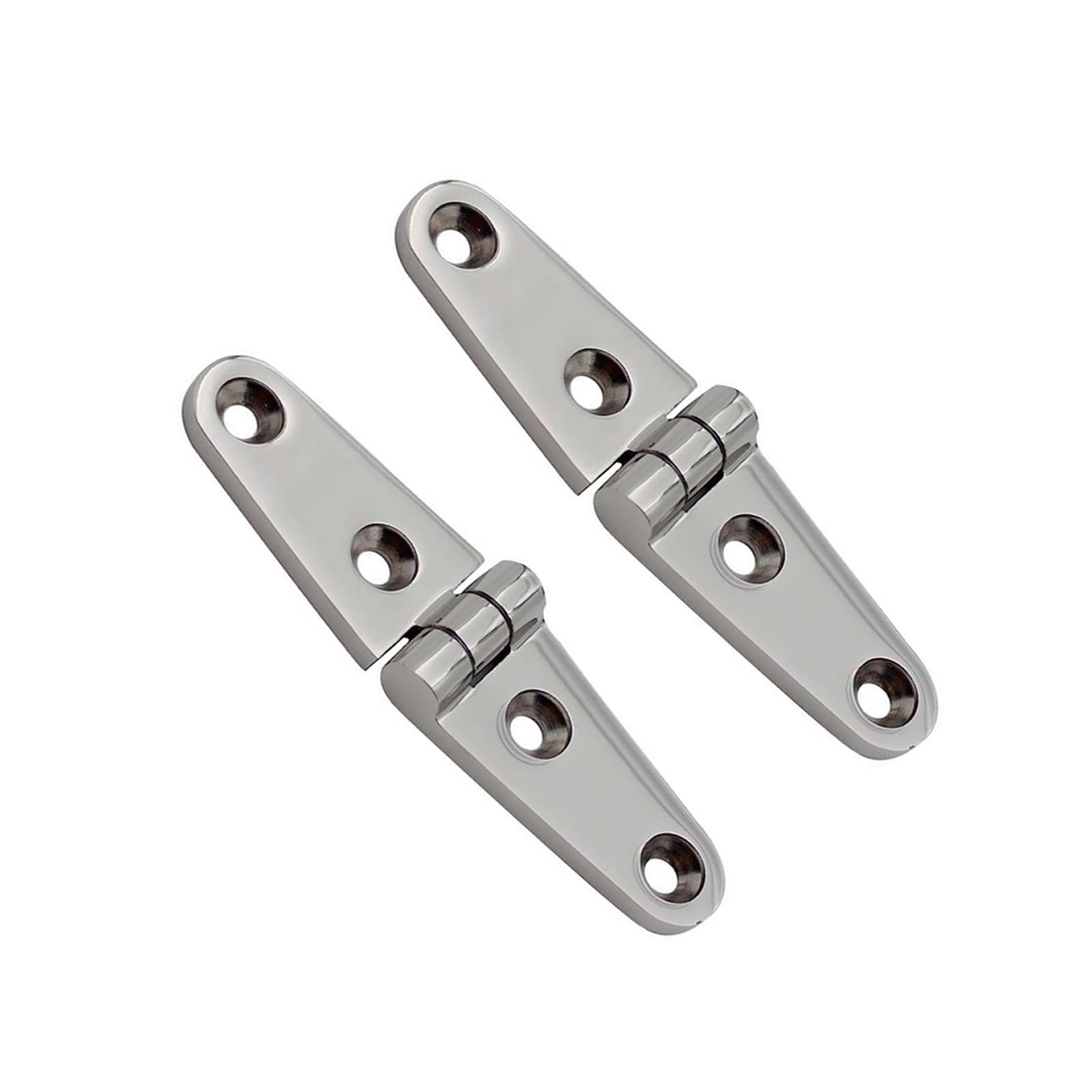 2PCS 4 Holes Stainless Steel 316 Strap Hinge 26x102mm Mirror Polish Hinges Marine Boat Hardware