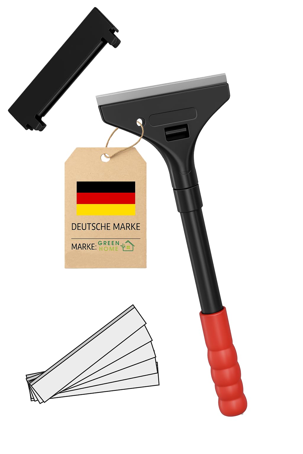Skrobak do farb PREMIUM 30 cm skrobak do tapet [urządzenie do szybkiej wymiany] – 100 mm w zestawie 5 ostrzy zapasowych [zestaw 2 szt.]