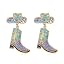 B1-Blue Boot Earrings