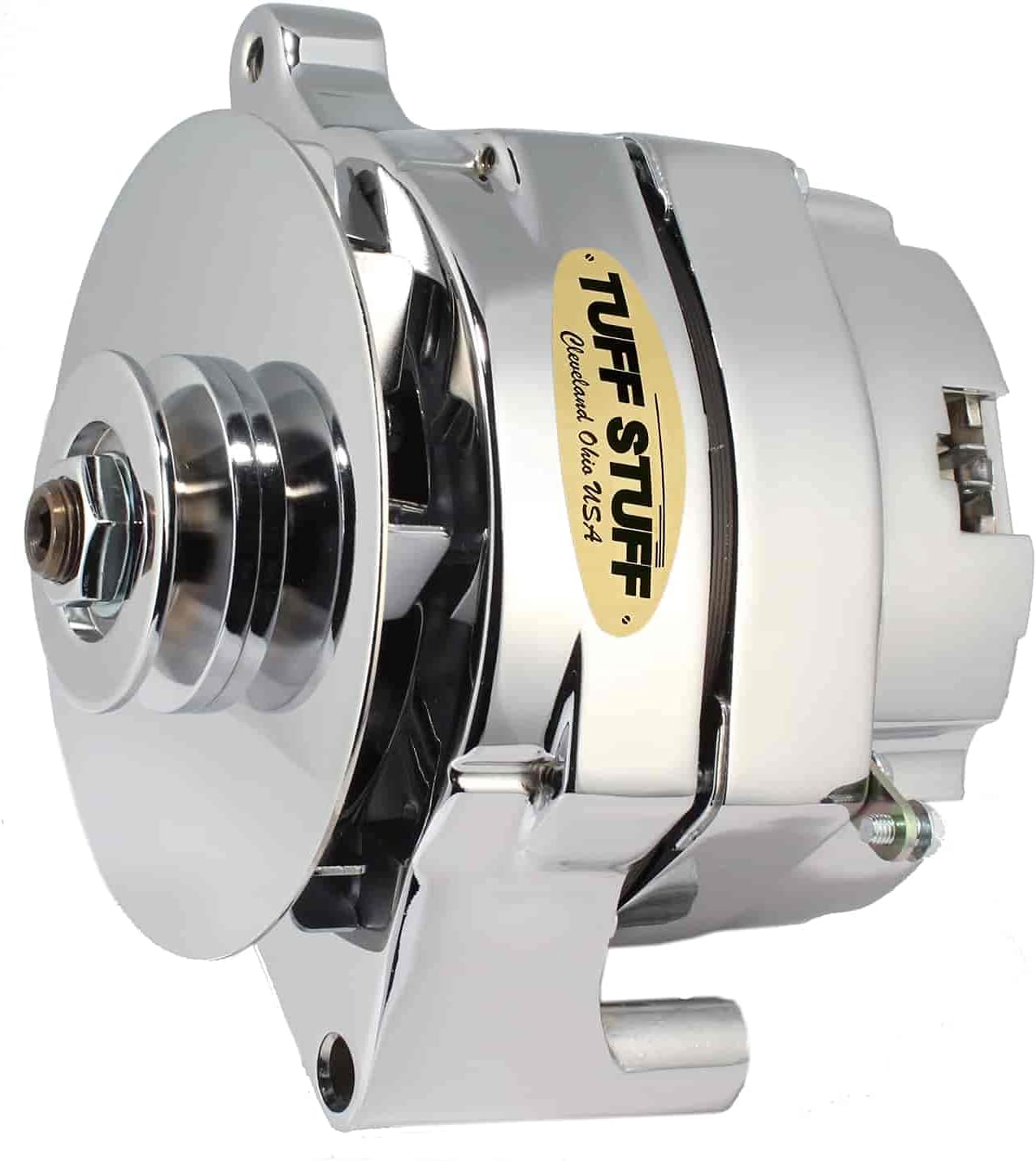 Tuff Stuff 7078NC Chrome 100 Amp 1-Groove Pulley Alternator for Ford