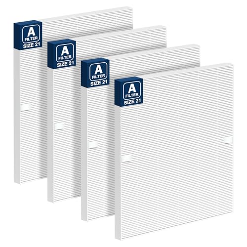 115115 HEPA Replacement Filter A Size 21 Compatible with Winix PlasmaWave C535 5300 5300-2 6300 6300-2 P300 AM90 9000 5000 5000B C909 9800 Air Purifier, 4 Pack -  LANTINY, 115115-4P