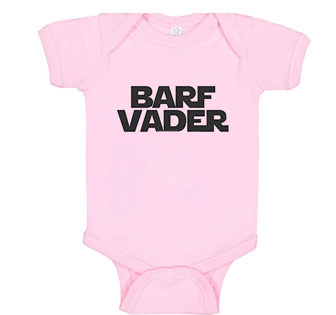 Barf Vader Baby Clothes Romper For Boy or Girl Star War and Darth Fan (Newborn, Pink)