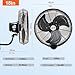 All-Metal Industrial Wall Fan, 3 Speeds, High Air Volume, 120° Oscillating Fan, for Terraces, Shops, Greenhouses, Garages, Commercial and Home Use(18