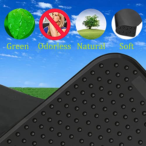 Lwope Car Floor Mats Custom Fit for Mini Cooper R56 2006-2013 Black Rubber Auto Liner Mats All Weather Protection Odorless