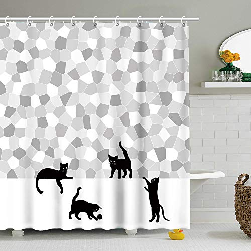 Cat Shower Curtains For Cat Lover 2021 David Burke Kitchen Cookware