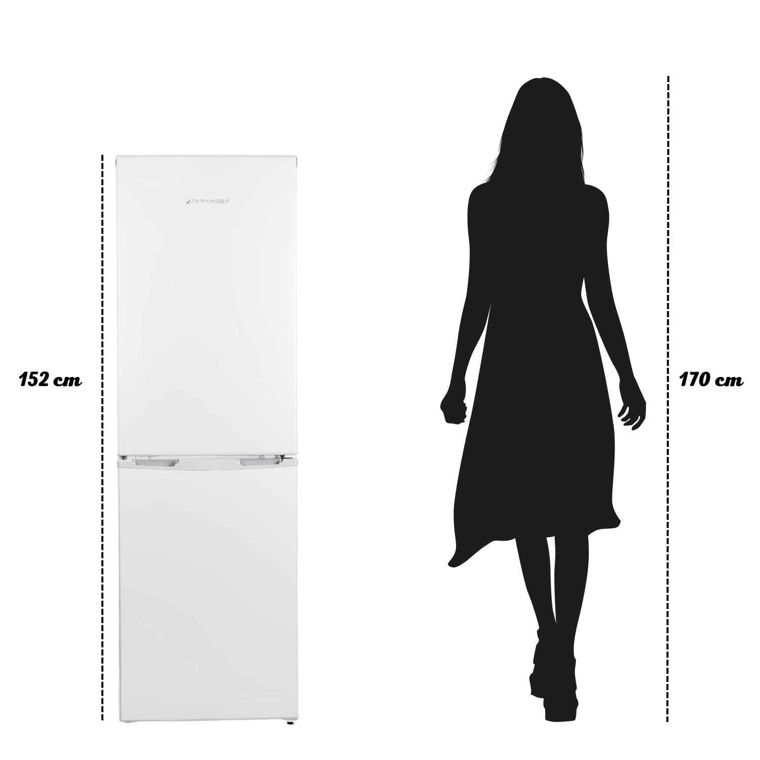 PYRAMIDEA Réfrigérateur Combiné 180 Litres Blanc CMB184W