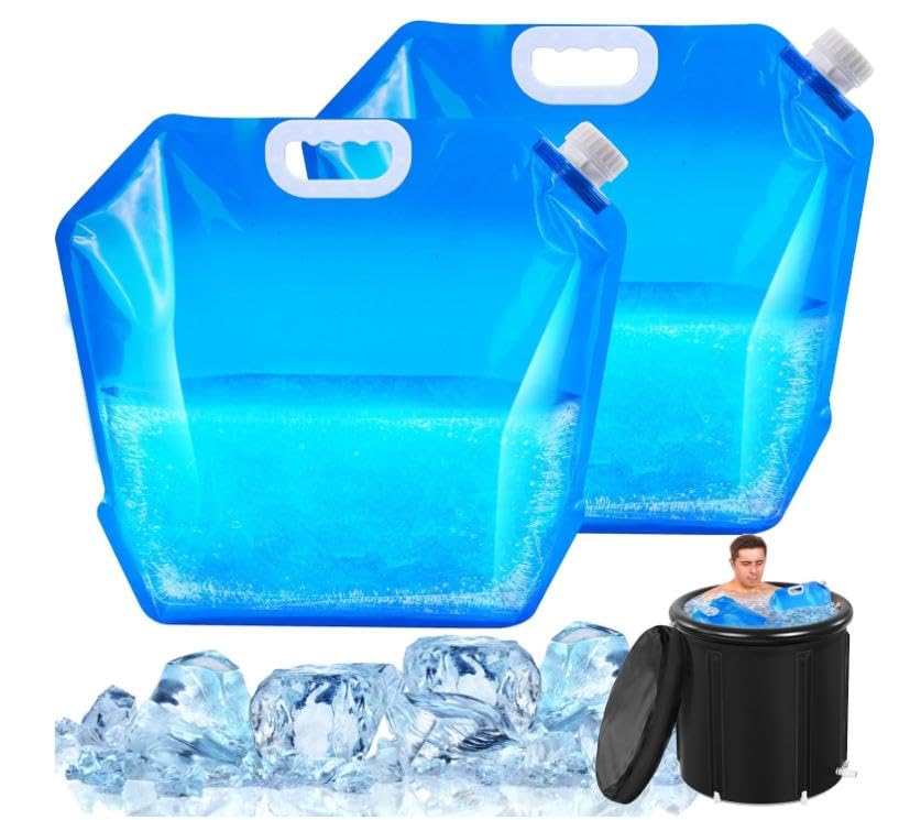 10 Liter Ice Bath Bag, Cold Pool Accessory, Home Ice Bath for Athletic Cold Pools, Portable Ice Bucket Cold Therapy (2 pcs)