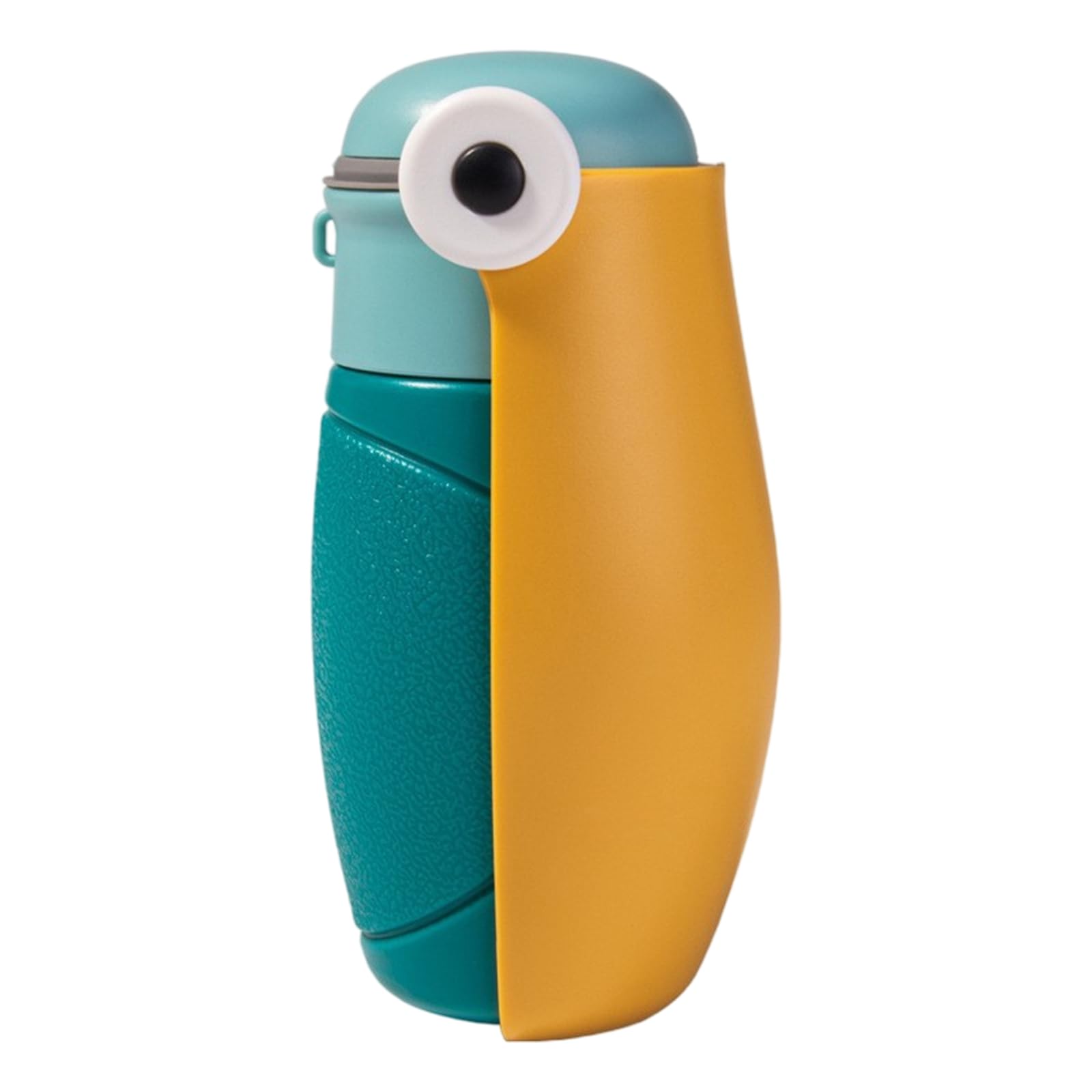 Ameble Leak-Proof Foldable Dog Water Bottle with One-Touch Button, Portable Pet Water Dispenser for Outdoor Hiking Walking, Travel Essential for Dogs, Yellow