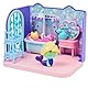 Gabby‘s Dollhouse Deluxe Raum, Primp and Pamper Bathroom, Badezimmer mit Meerkätzchen (engl. MerCat), 3 Möbelstücken und 2 Überraschungsboxen mit Zubehörteilen, geeignet für Kinder ab 3 Jahren