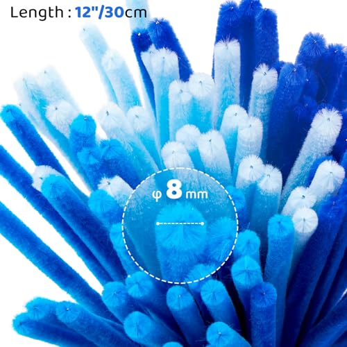 Fil chenille bleu pour décoration festive et cadeaux faits maison