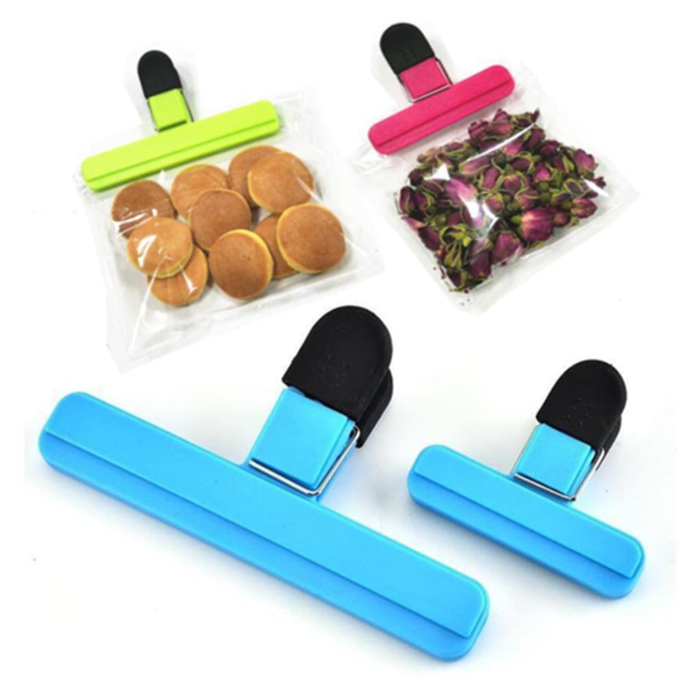 30 Pezzi Chiudi Sacchetti Multicolore, 7/11 cm Clip di Chiusura in Plastica Mollette Chiudi Sacchetti, Clip per Sacchetti Alimentari Riutilizzabile per Cucina Caramelle Snack Noci