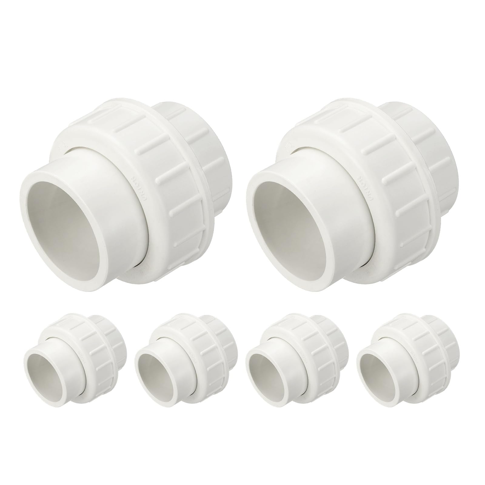 DTGN 4Pcs 1 1/2" PVC Union Coupling Pipe Fitting SCH40 Slip Union Adapter