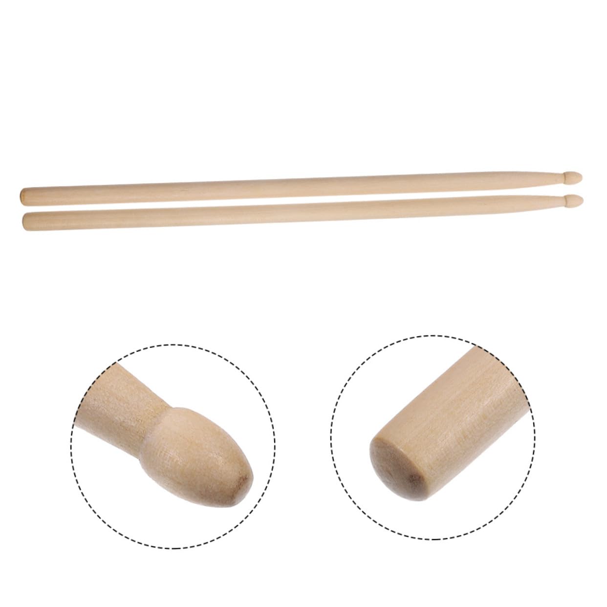 5a Holz Drumsticks 12 Paar für Schlagzeug, Anfänger und Profis | Beige, Präzise Verarbeitet und Ausgewogen, für Unterricht und Bands, 12 Stück-pack