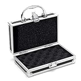 Tragbare Aluminiumlegierung Tragetasche Zubehör Werkzeuge Aufbewahrungsbox mit Spulensperre (Color : L)