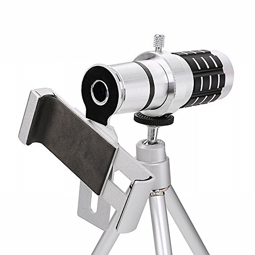 Teleobjetivo 12X telescópico HD de metal ZUWYJ con trípode estable