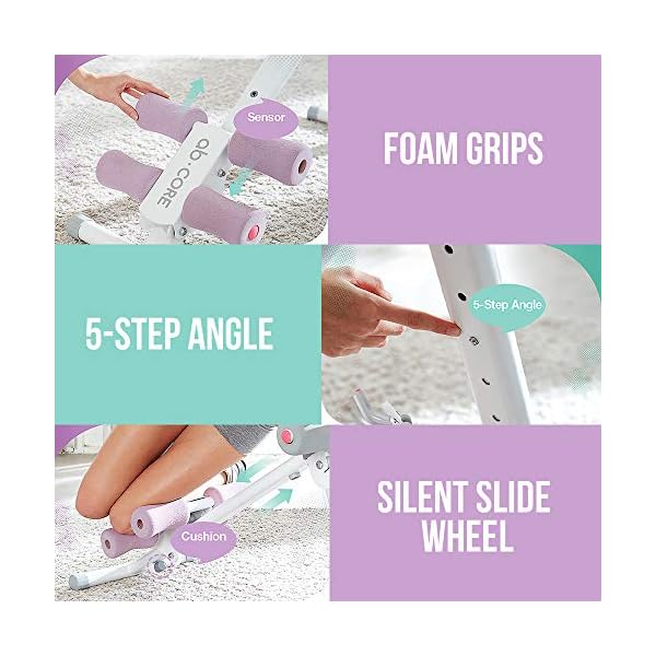 leikefitness-Height-Adjustable-Ab-Trainer-Abdominal-Whole-Body-Workout-Machine-Waist-Cruncher-Core-Toner-Leg-Thighs-Buttocks-Shaper-with-LCD-Monitor-AB9300 leikefitness Height Adjustable Ab Trainer Abdominal Whole Body Workout Machine Waist Cruncher Core Toner,Leg,Thighs,Buttocks Shaper with LCD Monitor AB9300 (Purple)