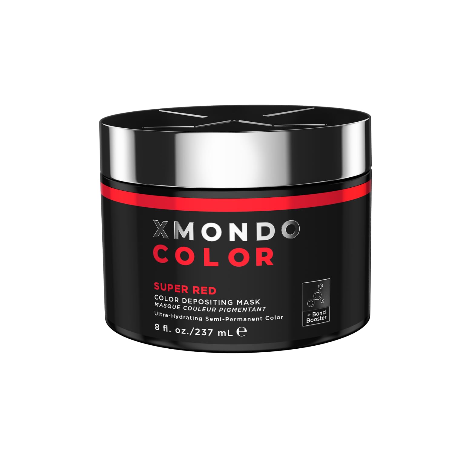 XMONDO Hair Color Super Red Hair Healing Semi Permanent Color | Vegan Formula with Hyaluronic Acid to Retain Moisture, and Bond Boosting Technology, 8 Fl Oz 1-Pack