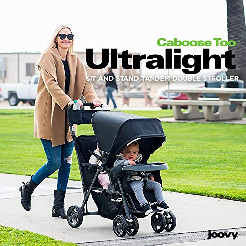 Joovy 8177 Caboose Too Ultralight Graphite Stand-On Double Stroller thumb #1